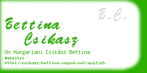 bettina csikasz business card