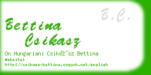 bettina csikasz business card